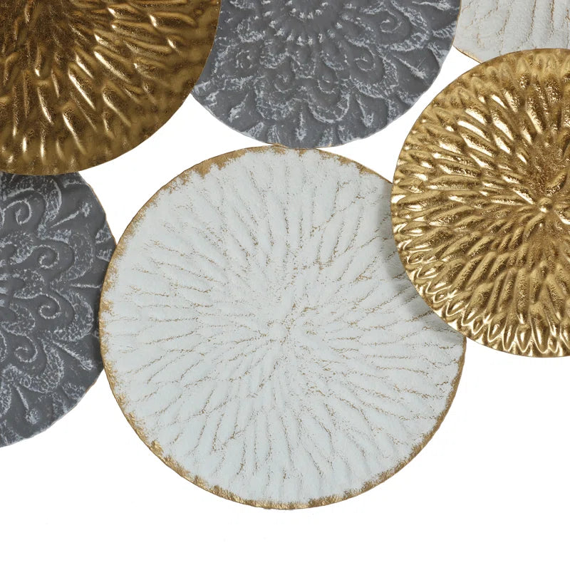 Gold Modern Abstract Wall Decor on Metal