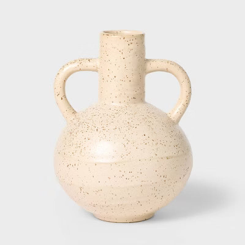 Large Matte Ceramic Speckle Glaze Vase - Threshold Designed with Studio Mcgee: