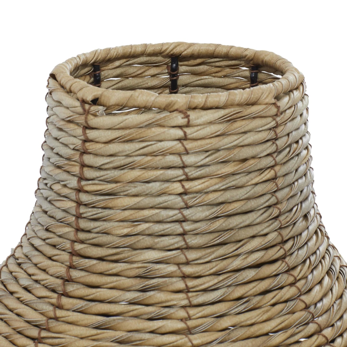 18" Handmade Tall Woven Floor Brown Faux Seagrass Vase