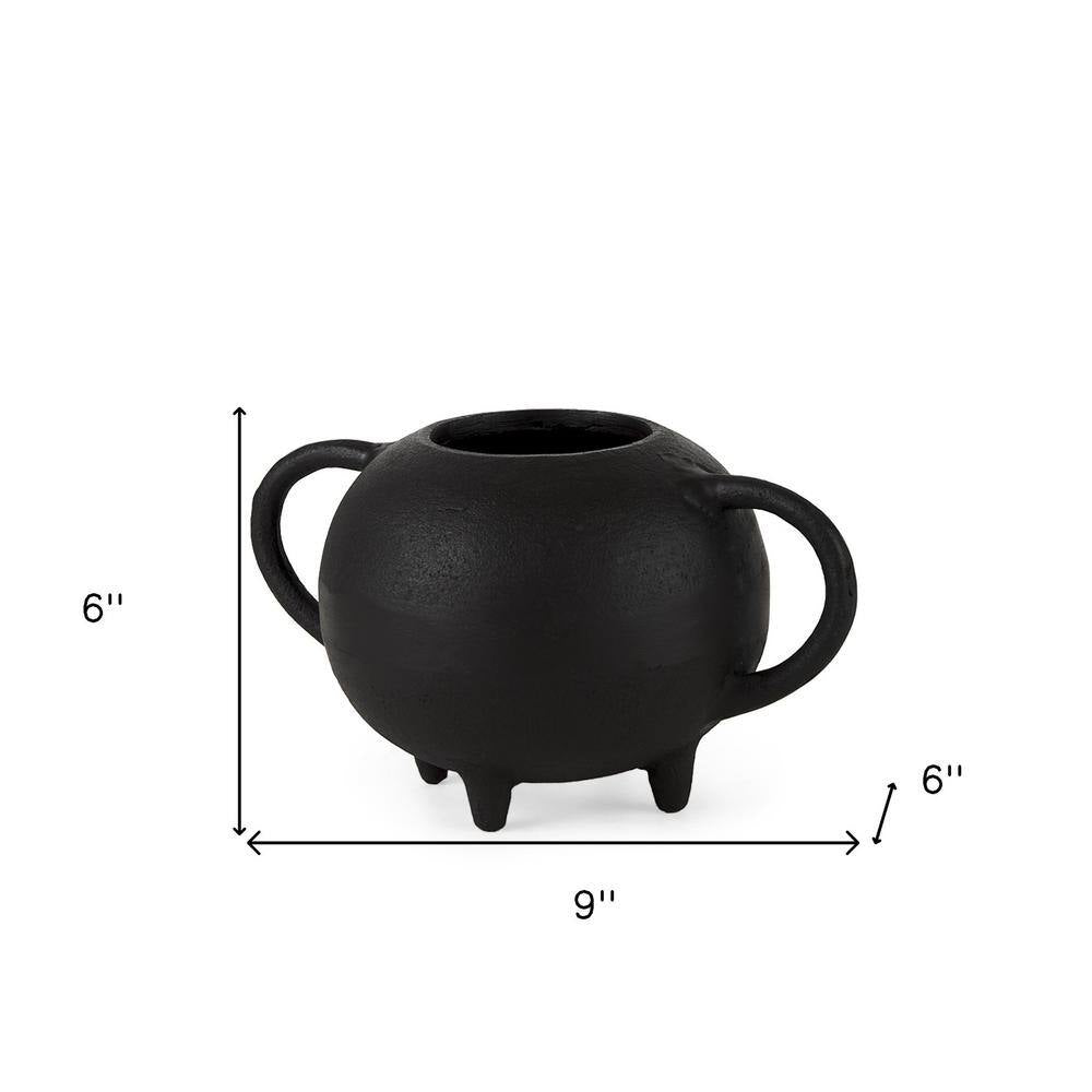 6 In. Black Matte Metal Italian Inspired Bowl