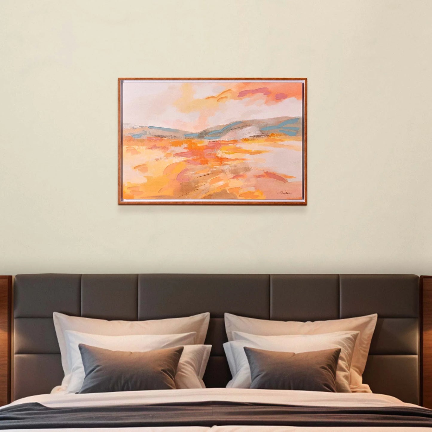 Honeybloom Meadow Embellished Frame Canvas 35"X23"