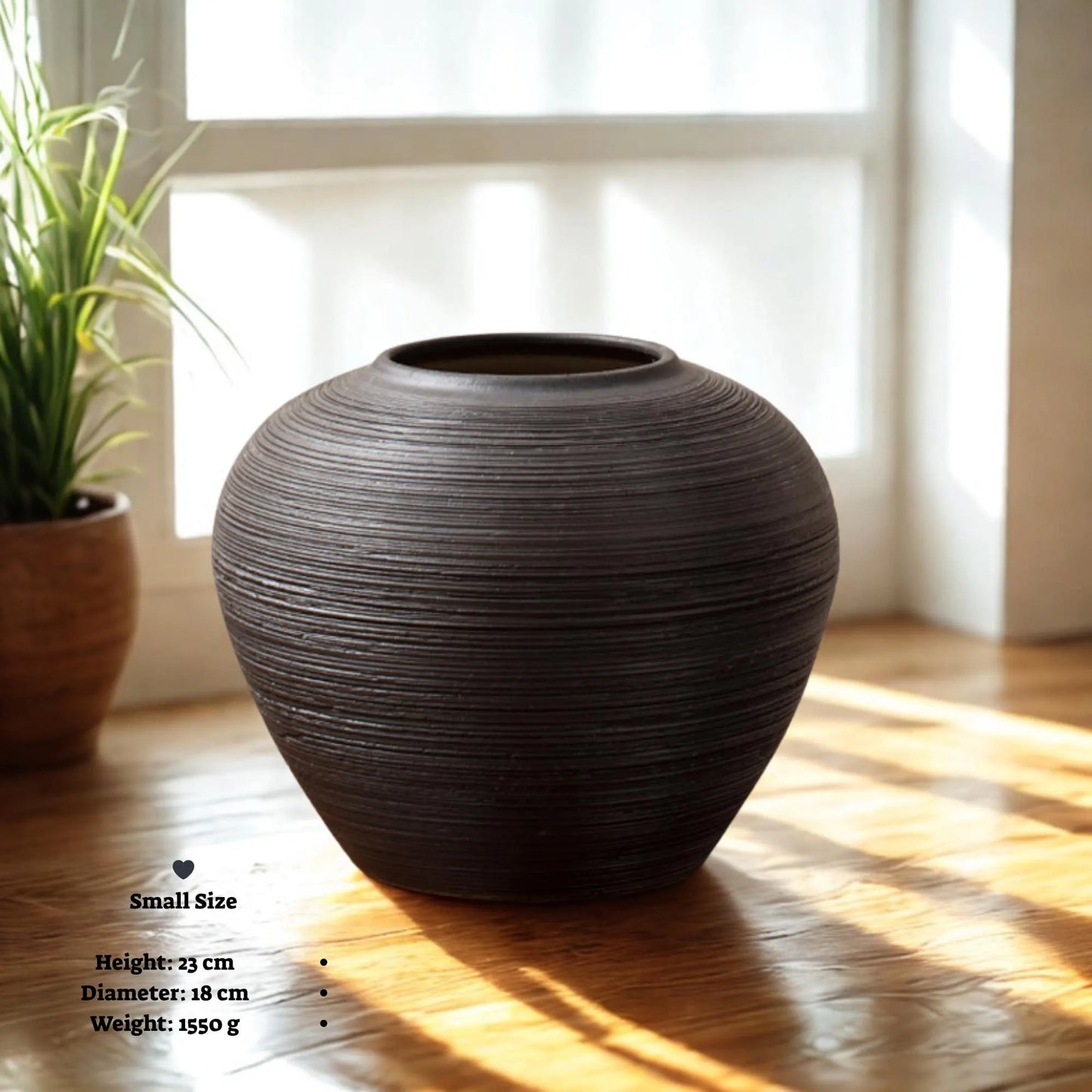 Modern Black Ceramic Vase Set: Nordic Minimalist Table & Floor Decor