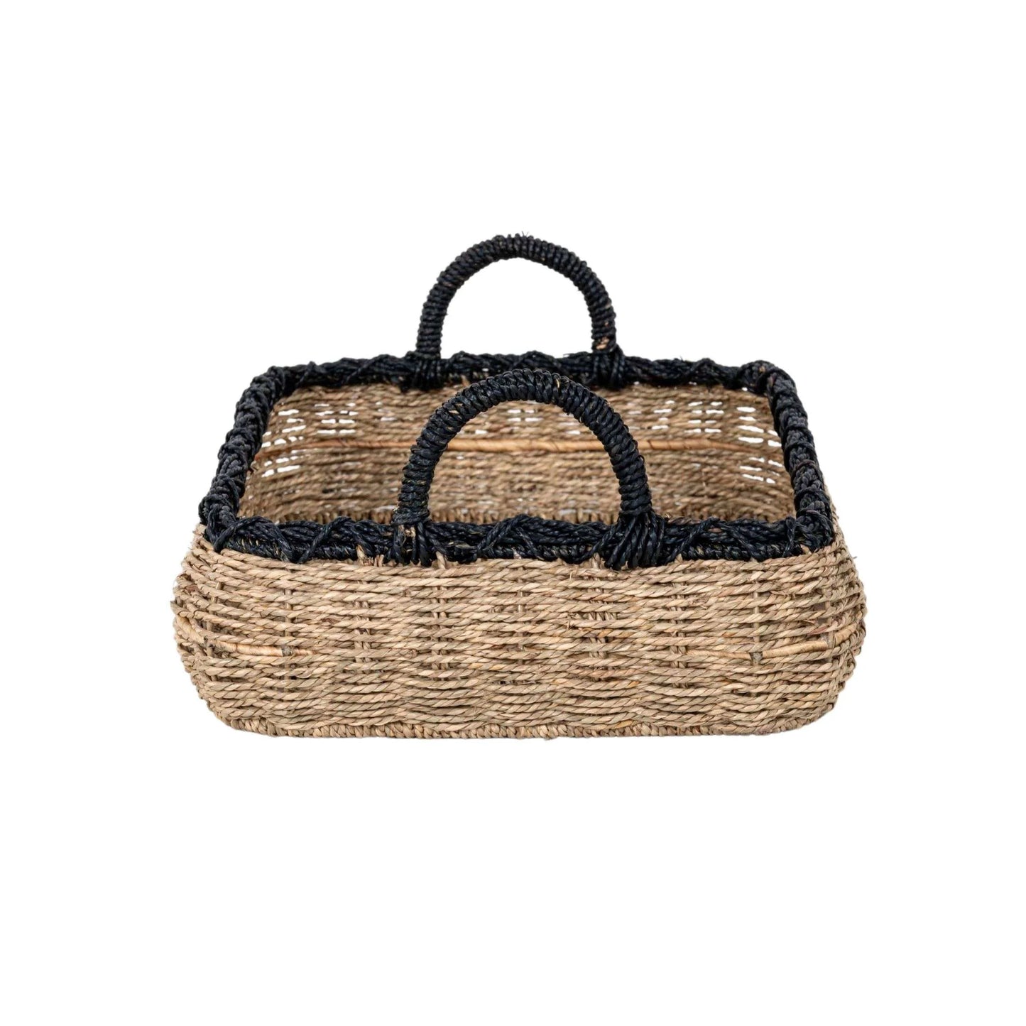 Seagrass Tray Storage Basket with Handles