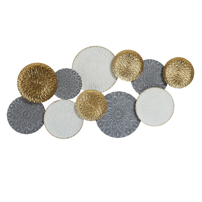 Gold Modern Abstract Wall Decor on Metal