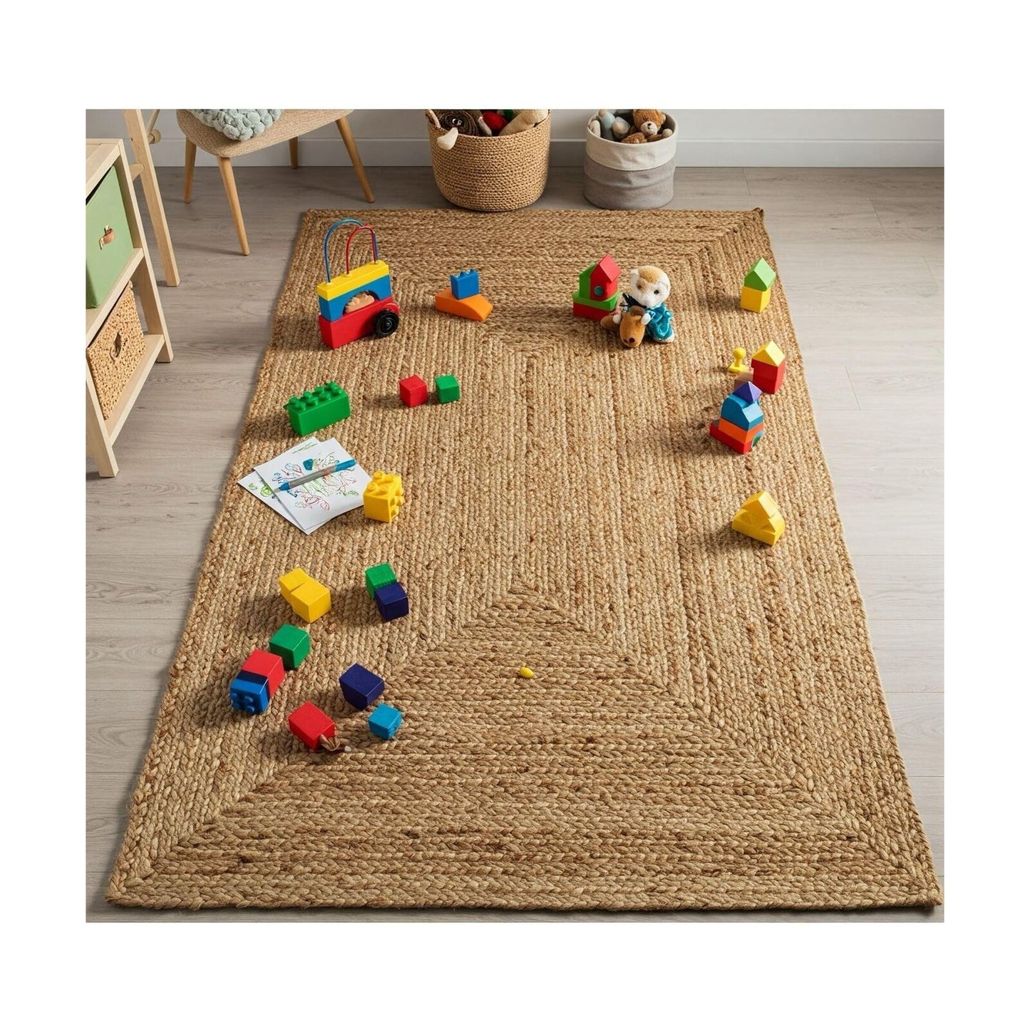 Premium Jute Rug 5X8 Jute Area Rug 5X8 Area Rug Woven Rug Jute Rug 5X7 Boho R...