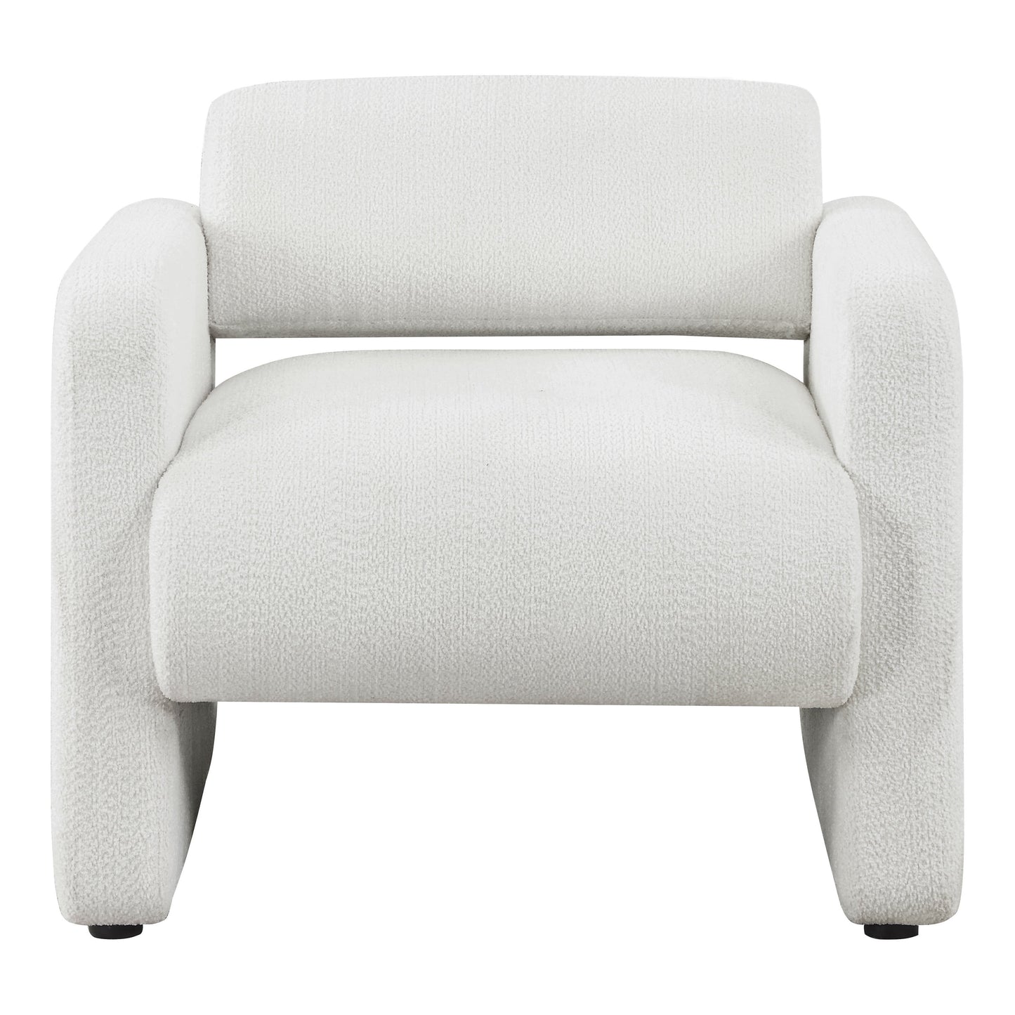 Prie Modern Boucle Fabric Indoor Armchairs & Accent Chairs, White