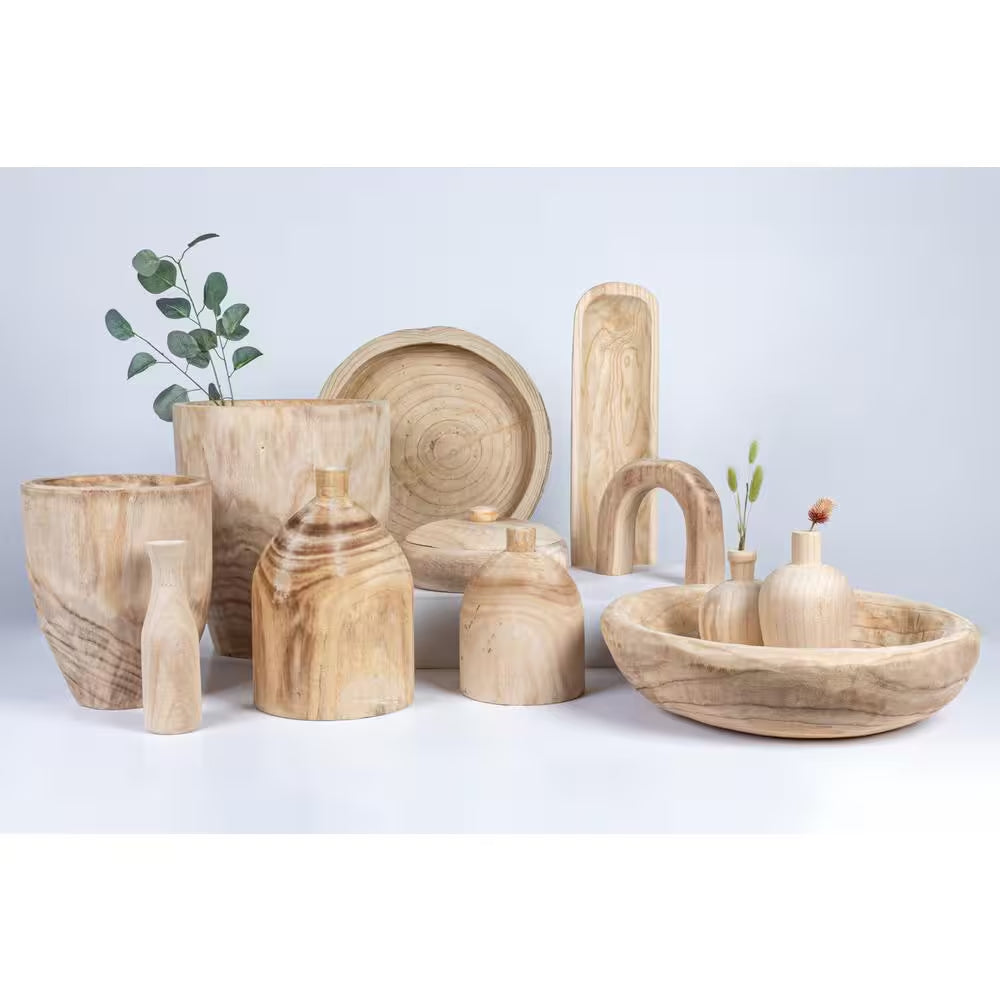 Paulownia Wood Carved Decorative Tray