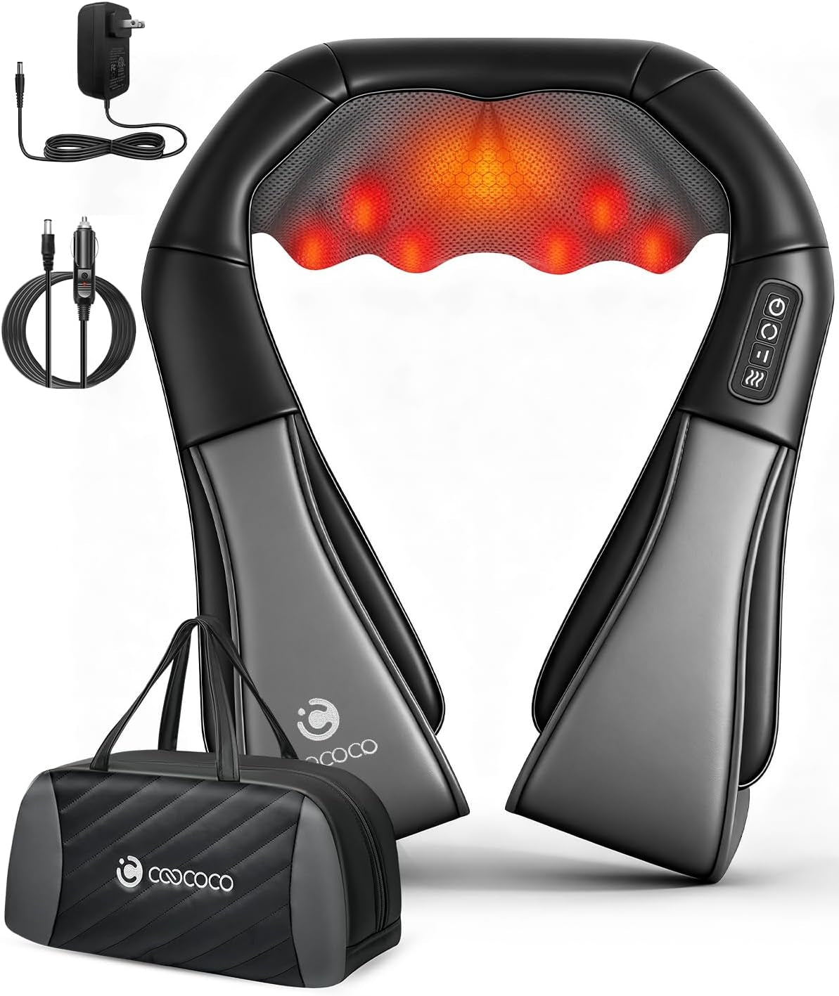 Shiatsu Neck Massager, FSA Eligible Kneading Back Massager with Heat, Gifts for Women Men, Deep Kneading Electric Massage Pillow, HSA Massagers for Back and Neck Shoulder, Gifts for Christmas