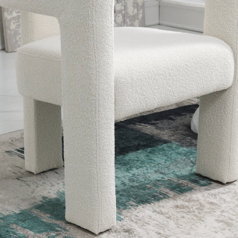 24" Wide Boucle Upholstered Armchair