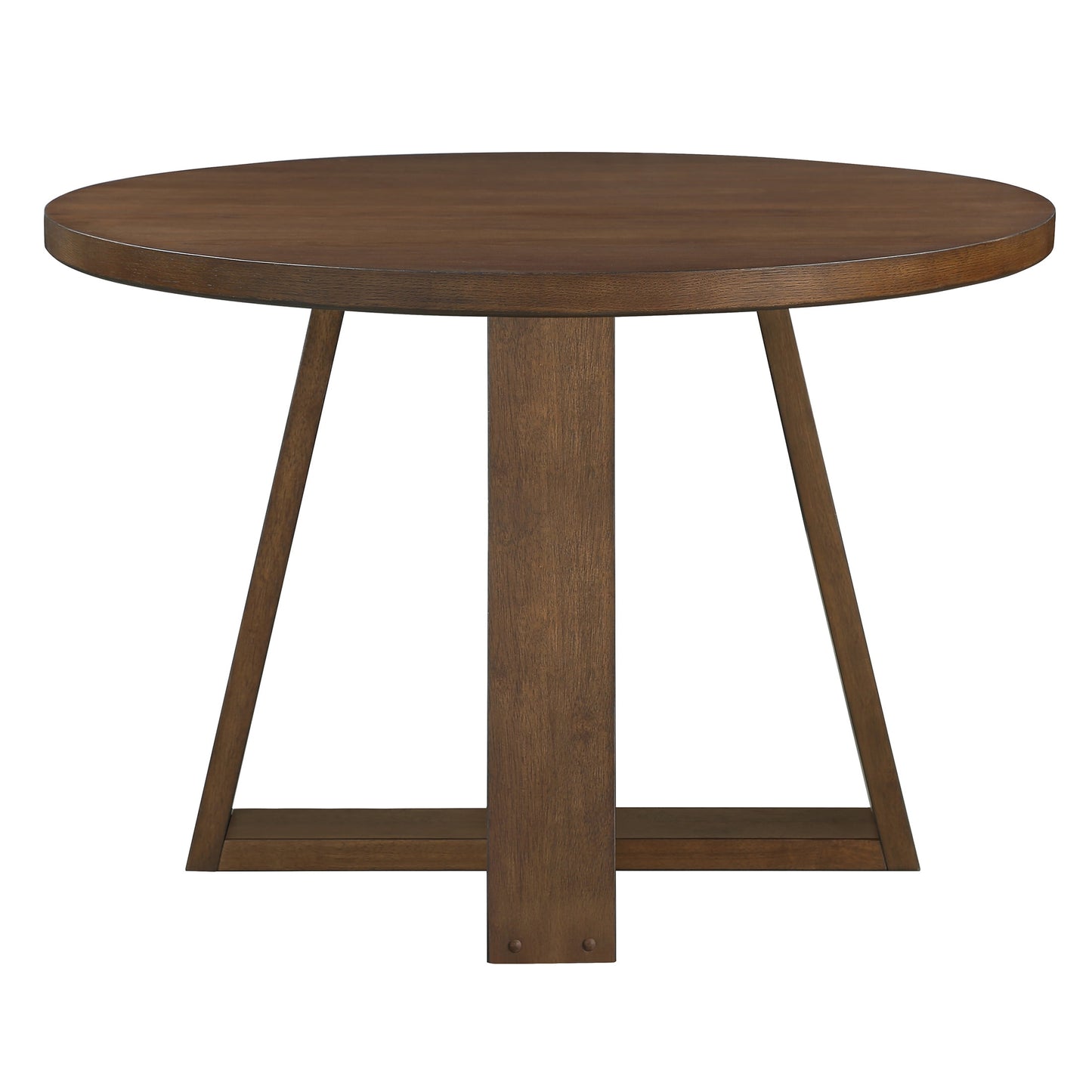 Ezra round Wood Dining Table, 45 In, Walnut