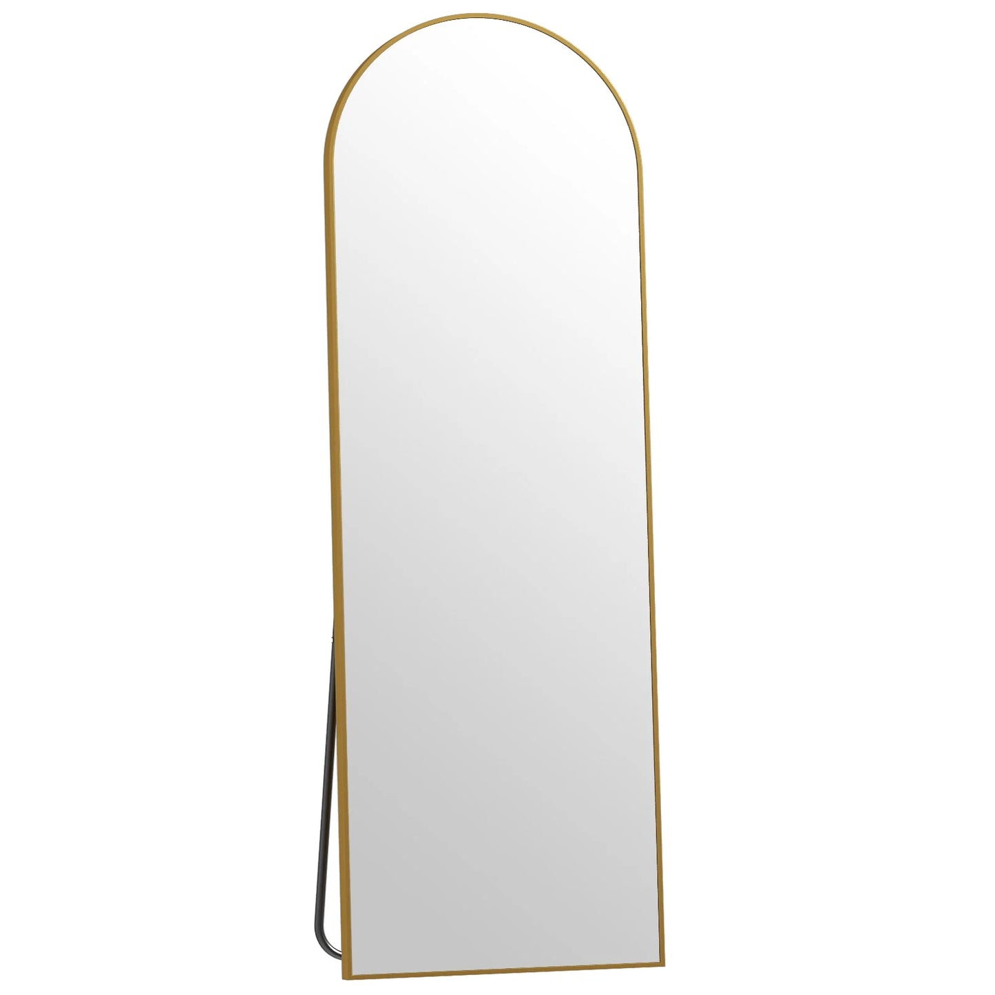 Arched Full Length Floor Mirror 64"X21.1" Full Body Standing Mirror,Gold
