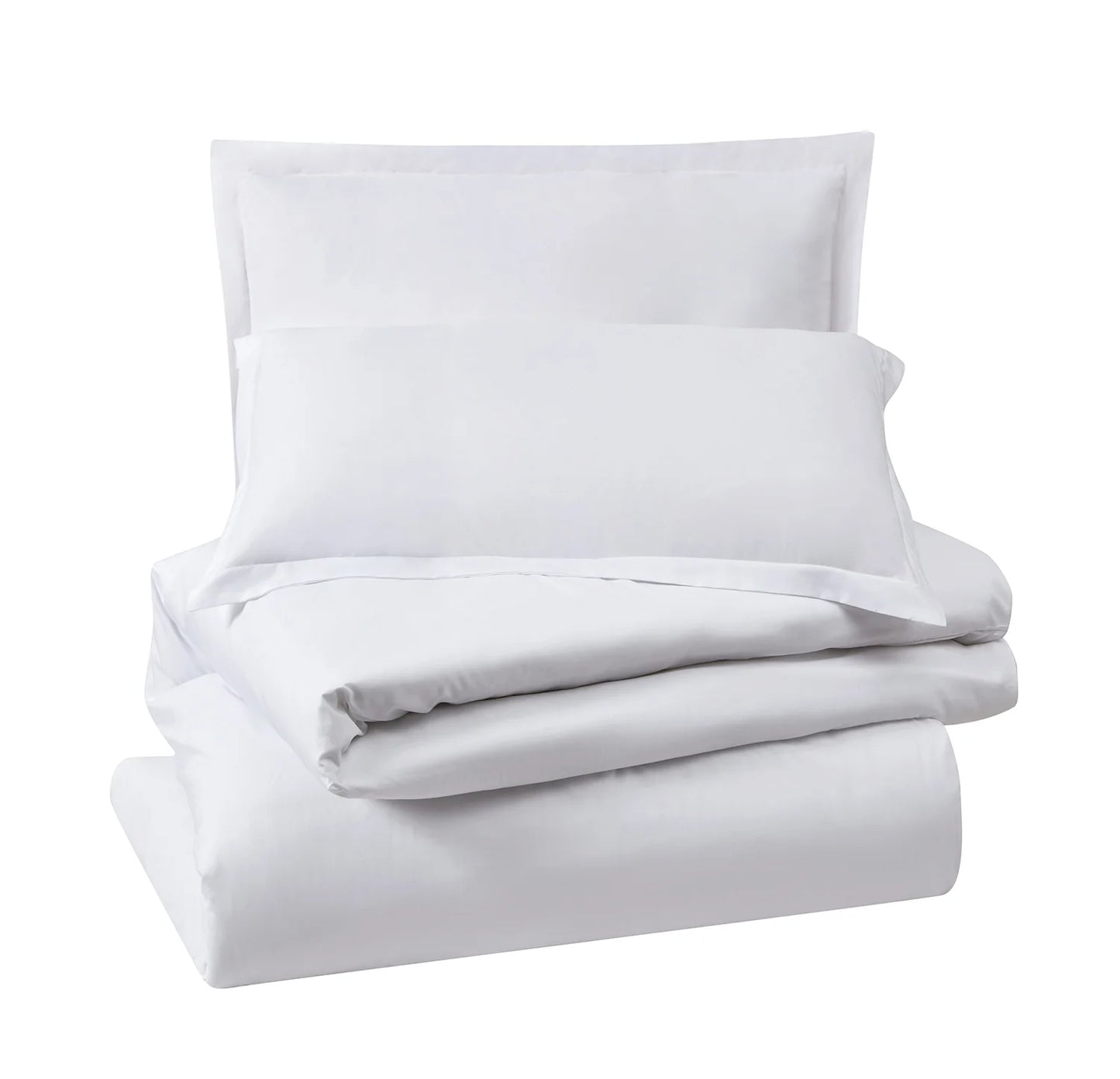 3Pc Duvet Cover Set, Luxury Microfiber Duvet Cover Queen with Pillow Shams, White