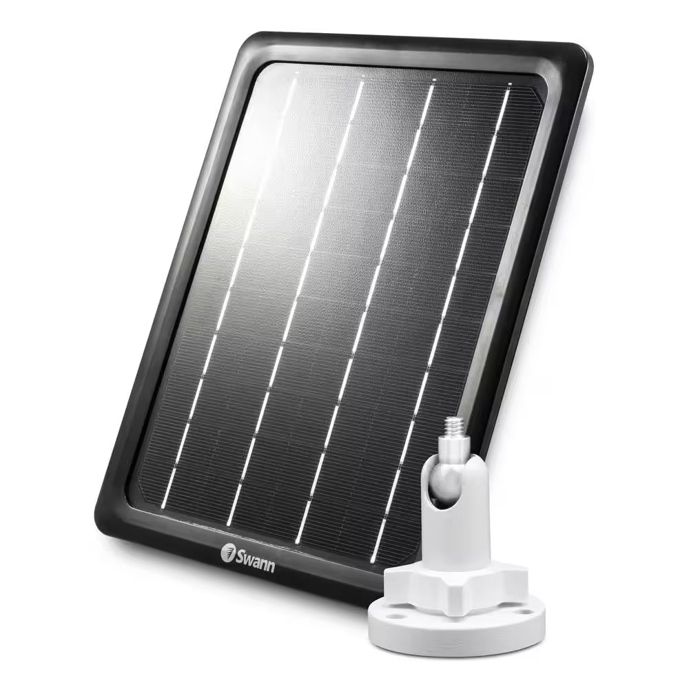Battery Powered Wireless Indoor/Outdoor Smart Surveillance Bullet Camera with Solar Panel and Mounting Stand