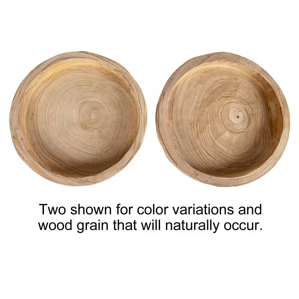 Paulownia Wood Carved Decorative Tray