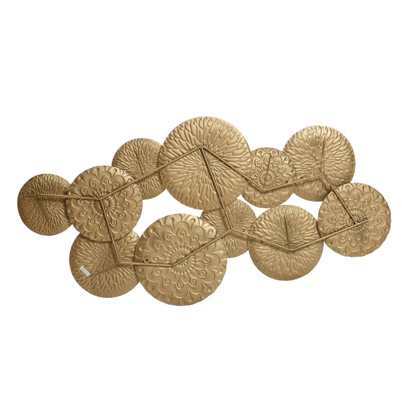 Gold Modern Abstract Wall Decor on Metal