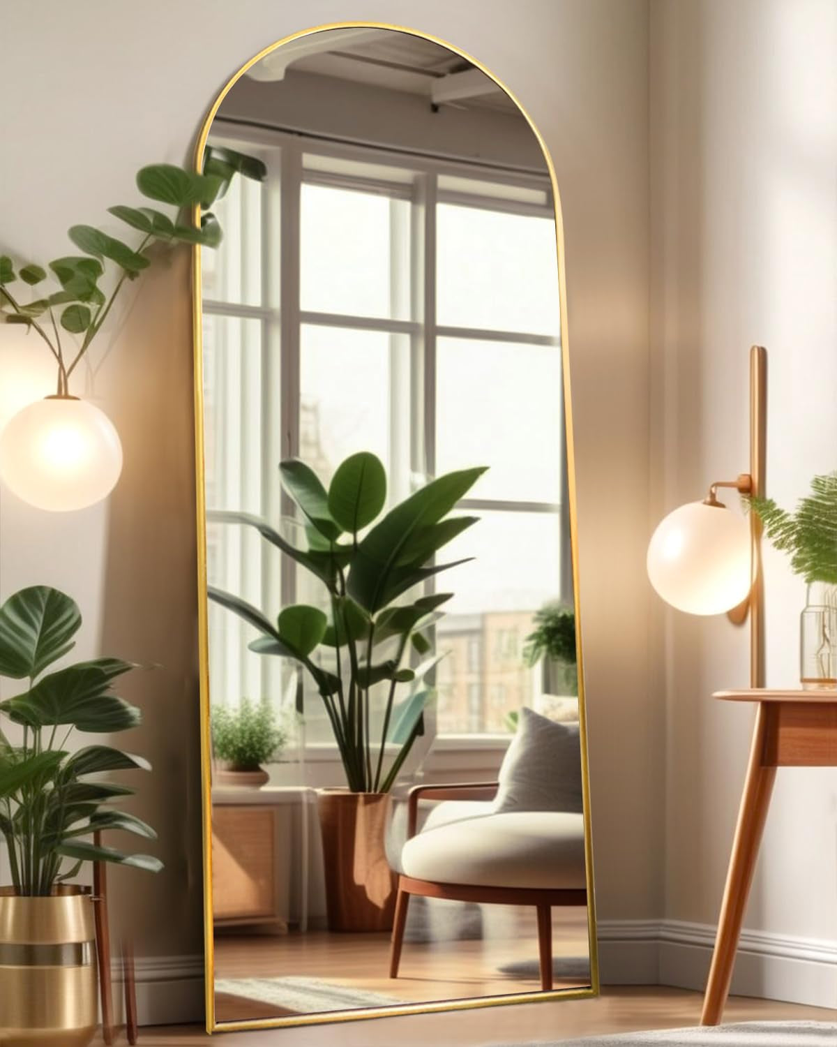Arch Mirror Full Length, Floor Length Mirror, Arched Floor Mirror, 58"X18" Wall