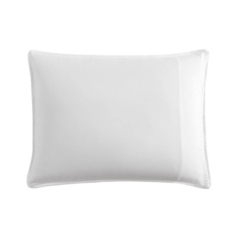 Scrunch Stripe 2-Piece White Microfiber Twin Quilt Set