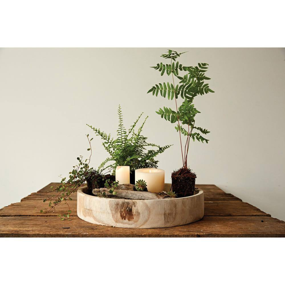 Paulownia Wood Carved Decorative Tray