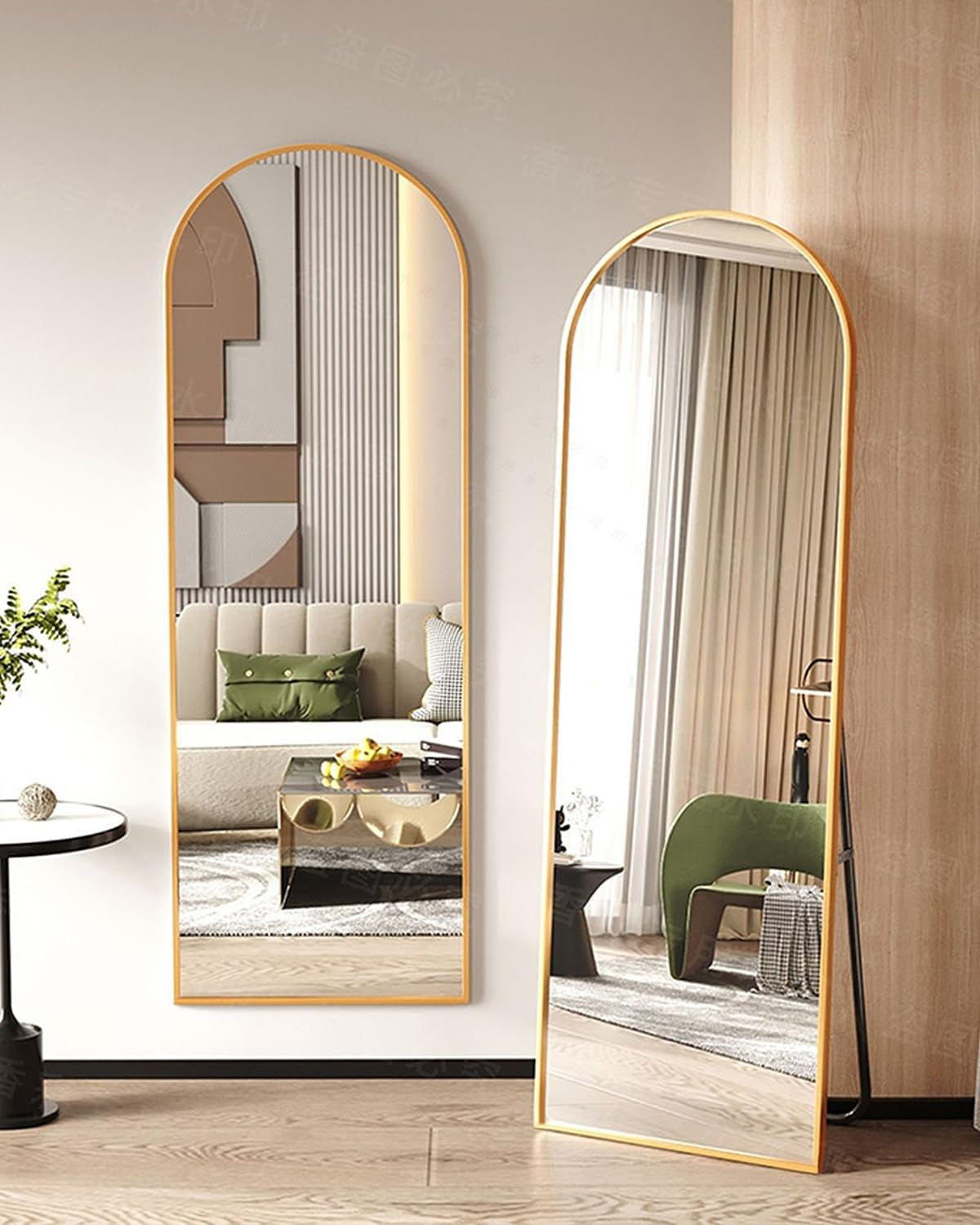 Arch Mirror Full Length, Floor Length Mirror, Arched Floor Mirror, 58"X18" Wall