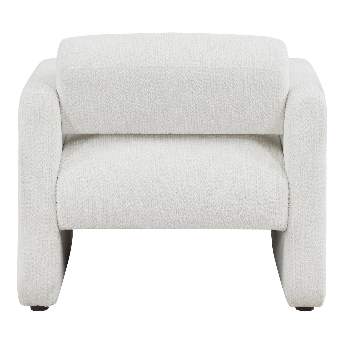 Prie Modern Boucle Fabric Indoor Armchairs & Accent Chairs, White