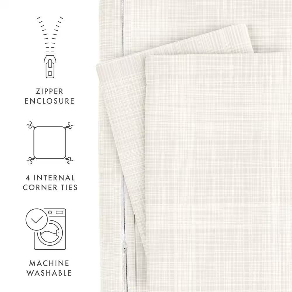 Thatch Patterned Performance Ray Twin 3-Piece Duvet Cover Set
