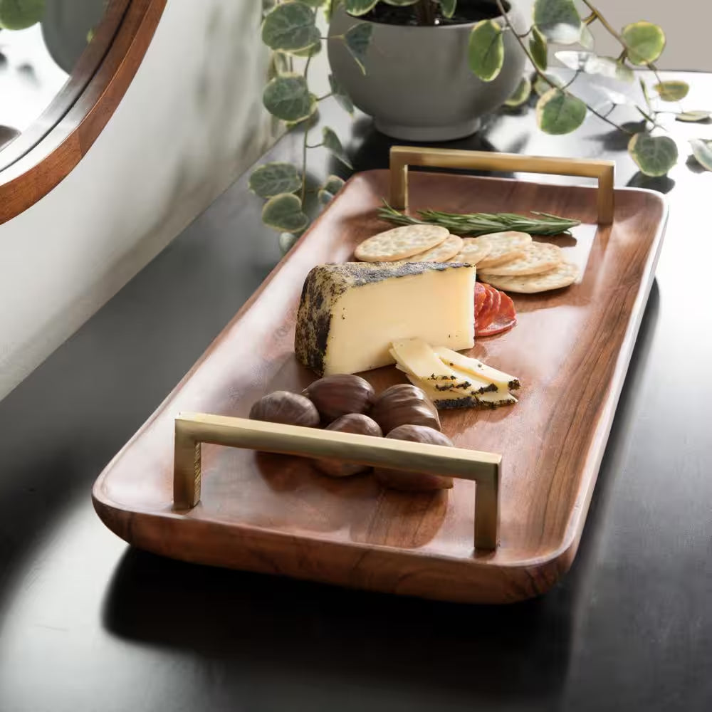 Cantwell Walnut Brown Decorative Tray