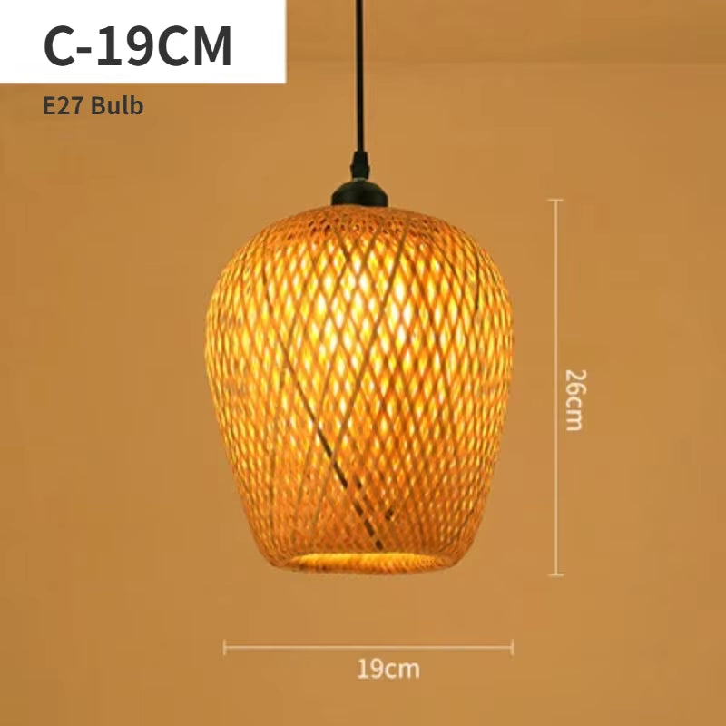 Chinese Classical Bamboo Woven Chandeliers Creative Restaurant Guest House Chinese Rattan Chandeliers