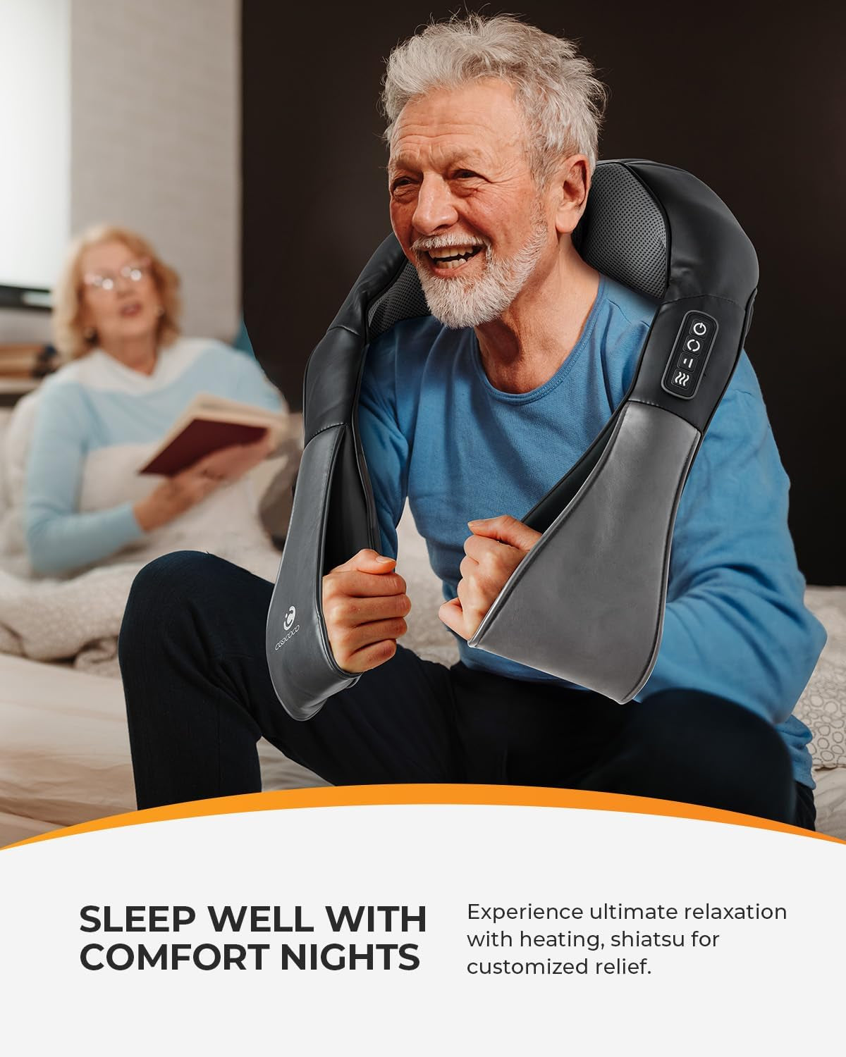 Shiatsu Neck Massager, FSA Eligible Kneading Back Massager with Heat, Gifts for Women Men, Deep Kneading Electric Massage Pillow, HSA Massagers for Back and Neck Shoulder, Gifts for Christmas