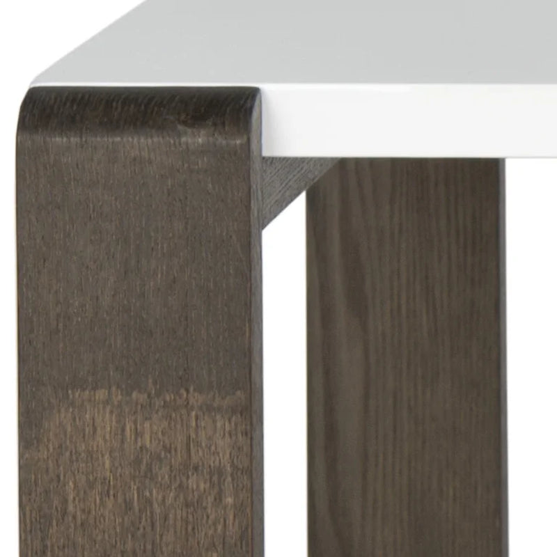 Bartholomew Scandinavian Lacquer Coffee Table White / Dark Brown