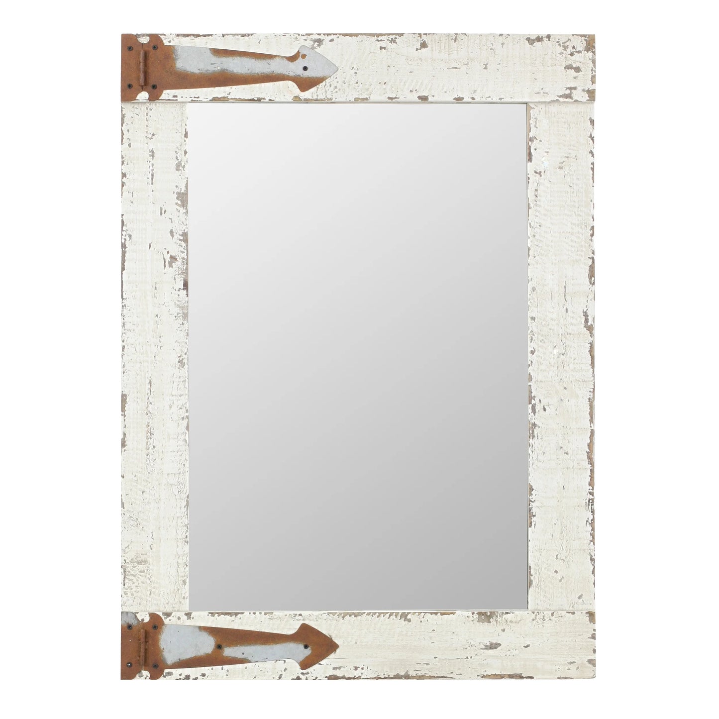 Serenad Farmhouse Wall Mirror White 30" X 22" by