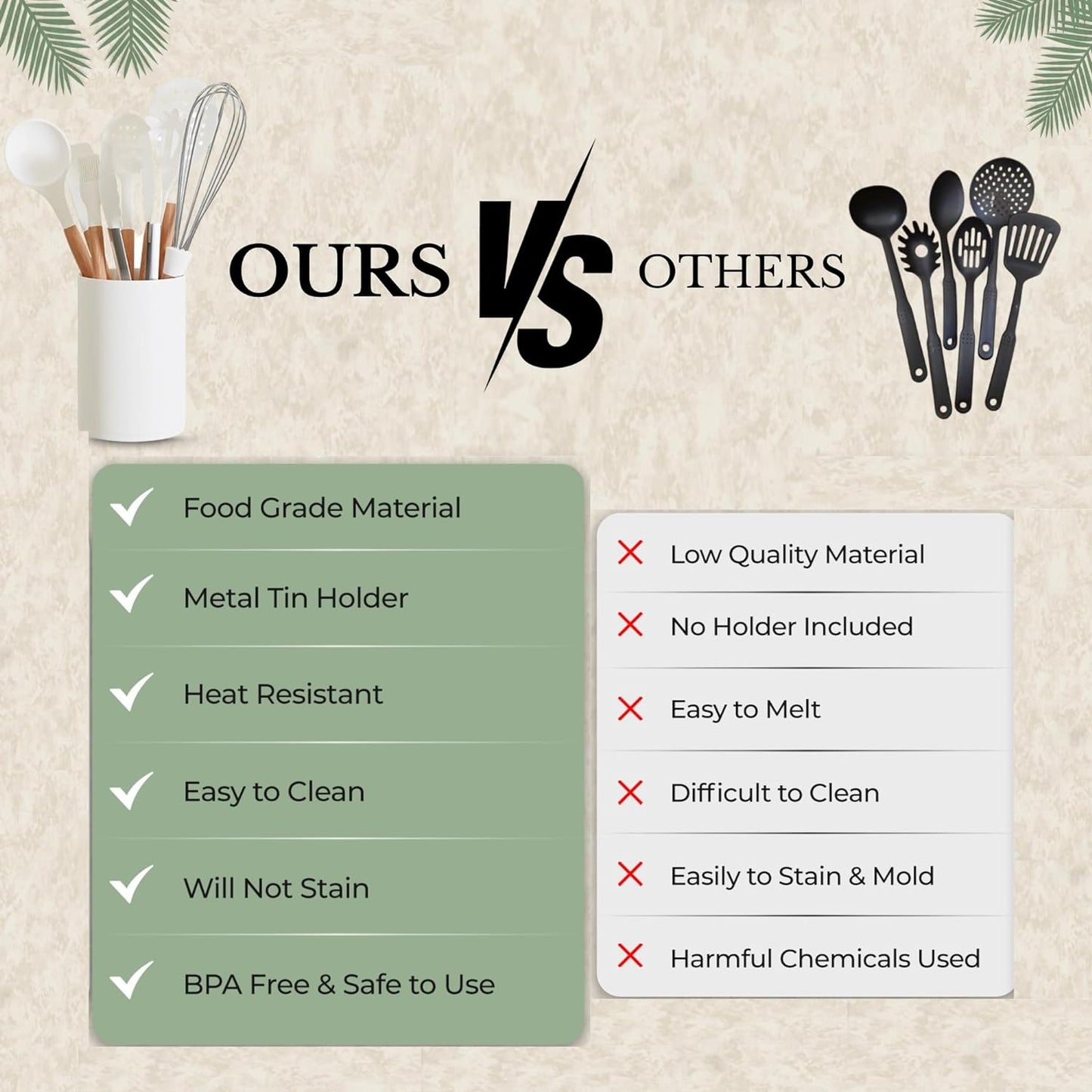 Silicone Cooking Utensils Set Whiteβ11Pcs Silicone Spatula Sets for Cooking | Kitchenware Set, Bpa-Free Kitchen Utensils Set, White Spatula Set | Non Toxic Cooking Utensils Set with Utensil Holder