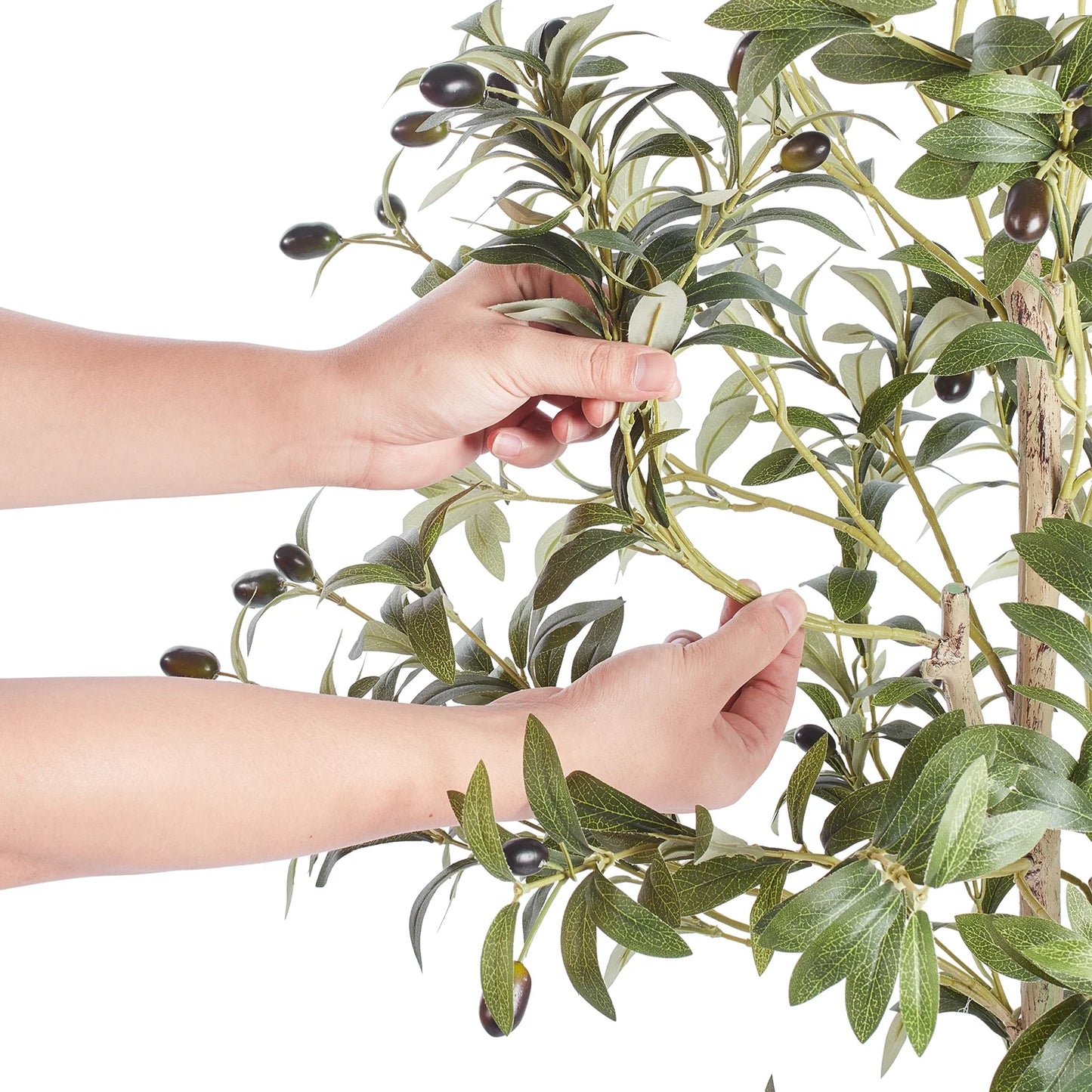 6Ft Olive Artificial Tree in Pot Greenery for Home Decor