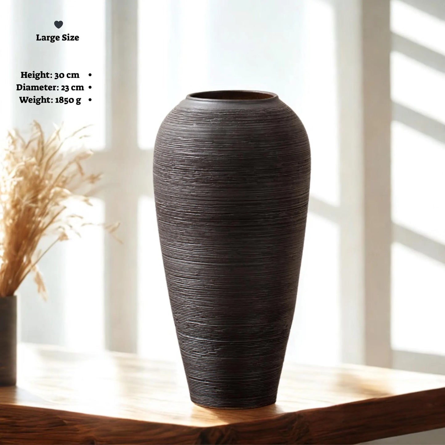 Modern Black Ceramic Vase Set: Nordic Minimalist Table & Floor Decor