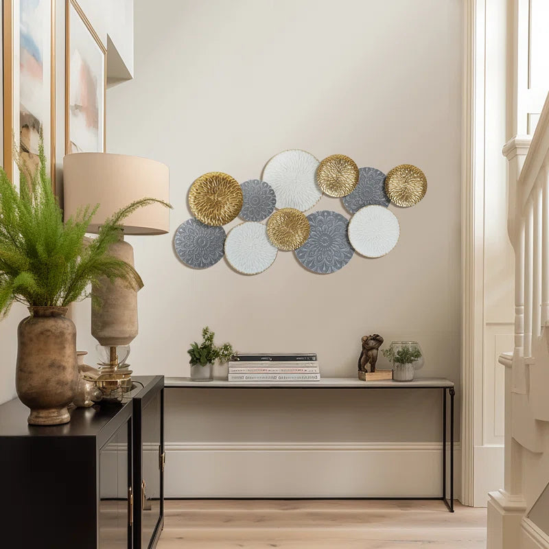 Gold Modern Abstract Wall Decor on Metal