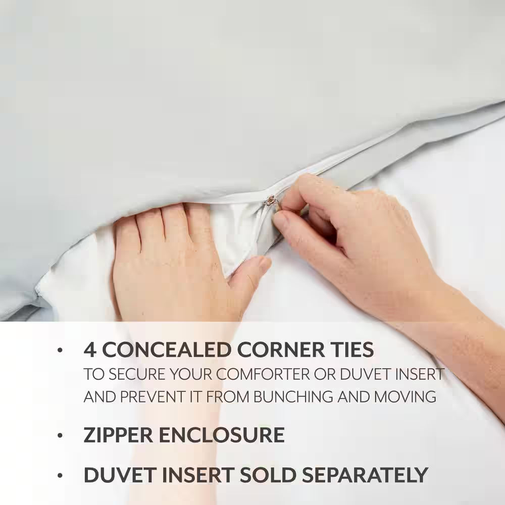 Thatch Patterned Performance Ray Twin 3-Piece Duvet Cover Set