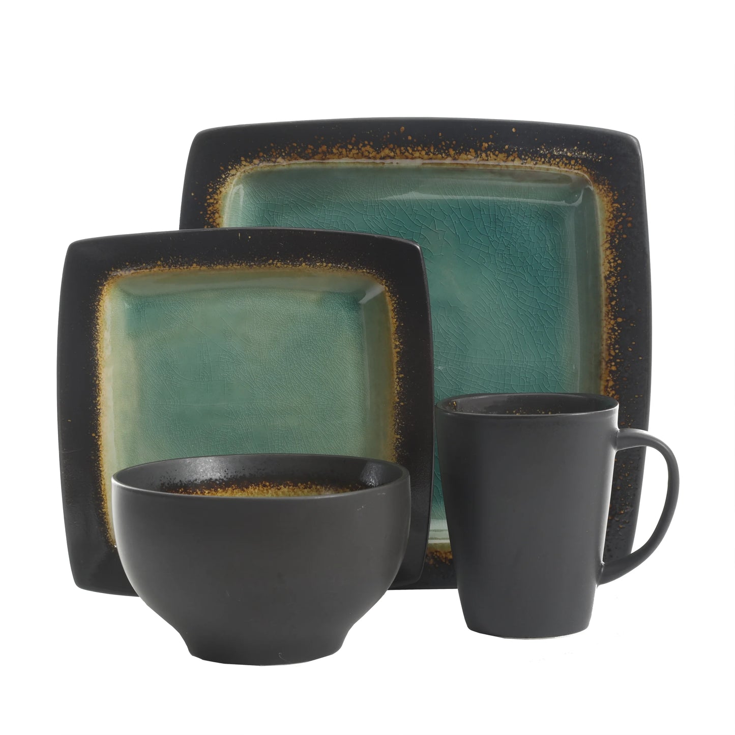 Ocean Oasis 16-Piece Dinnerware Set, Turquoise