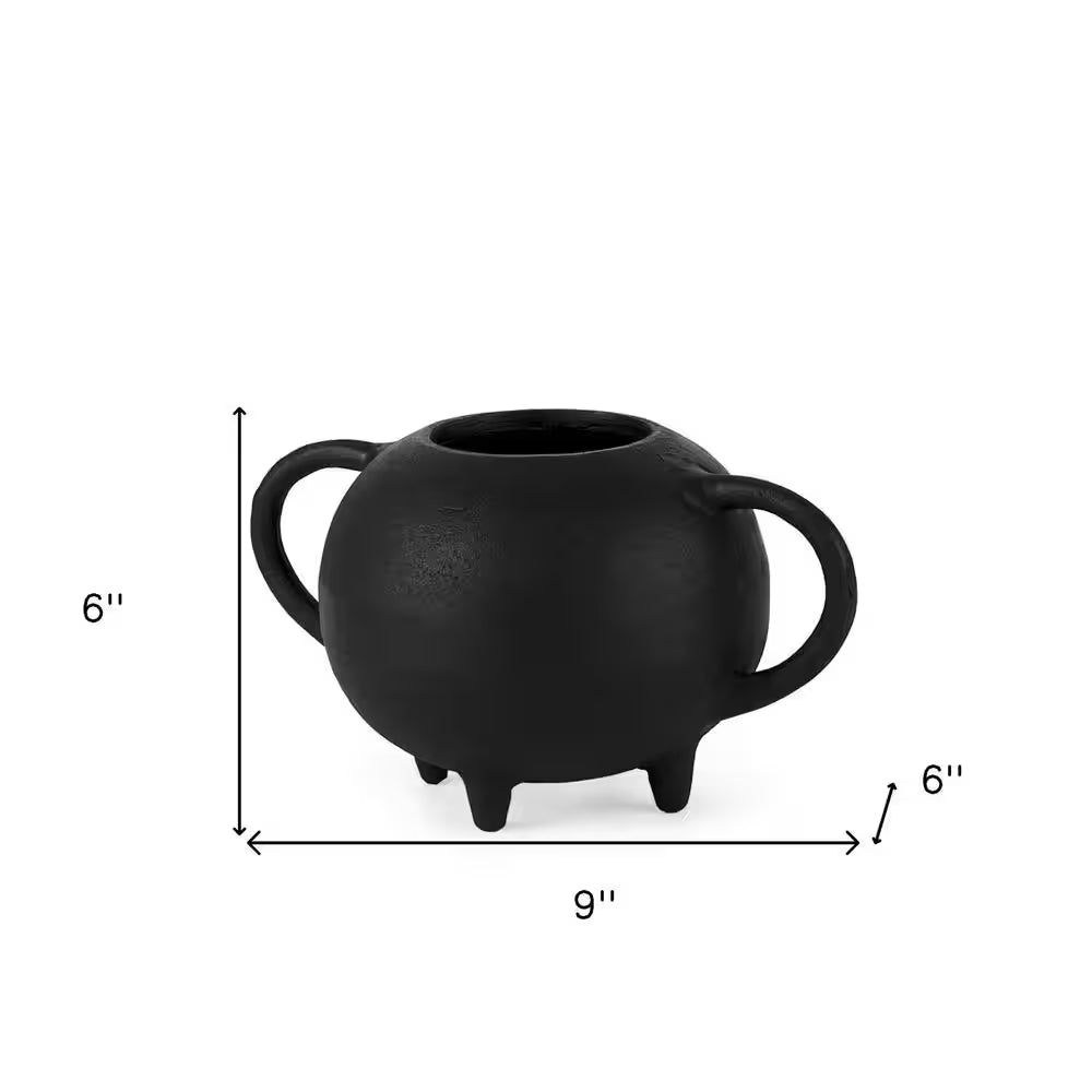 6 In. Black Matte Metal Italian Inspired Bowl