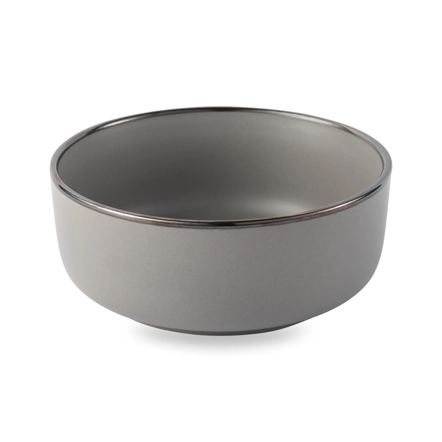 Ava 12-Piece Ceramic Dinnerware Set Gray