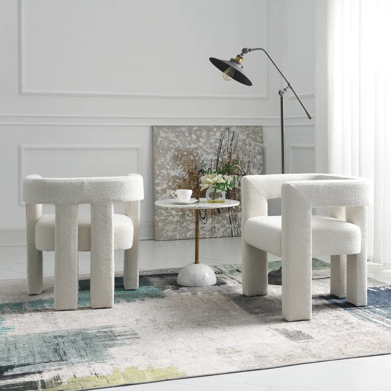 24" Wide Boucle Upholstered Armchair