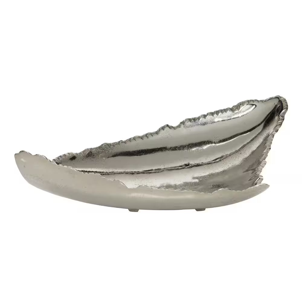Silver Aluminum Live Edge Decorative Tray