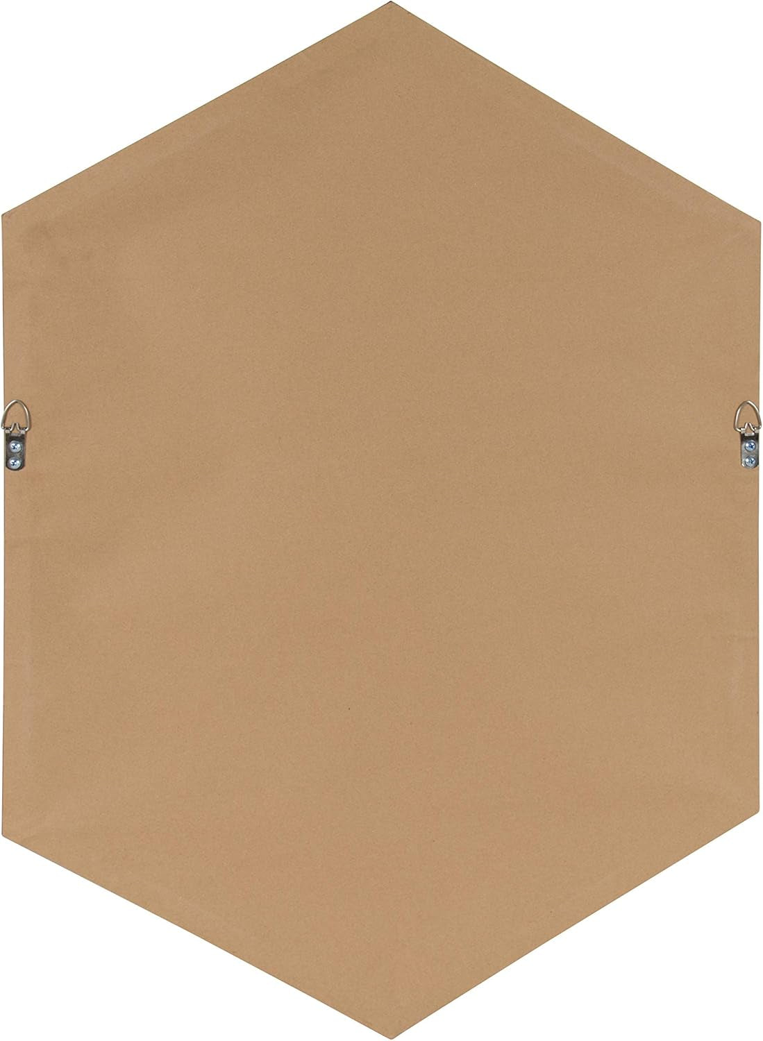 Rhodes Mid-Century Modern Hexagon Wall Mirror, Walnut Brown, 31X22-Inches
