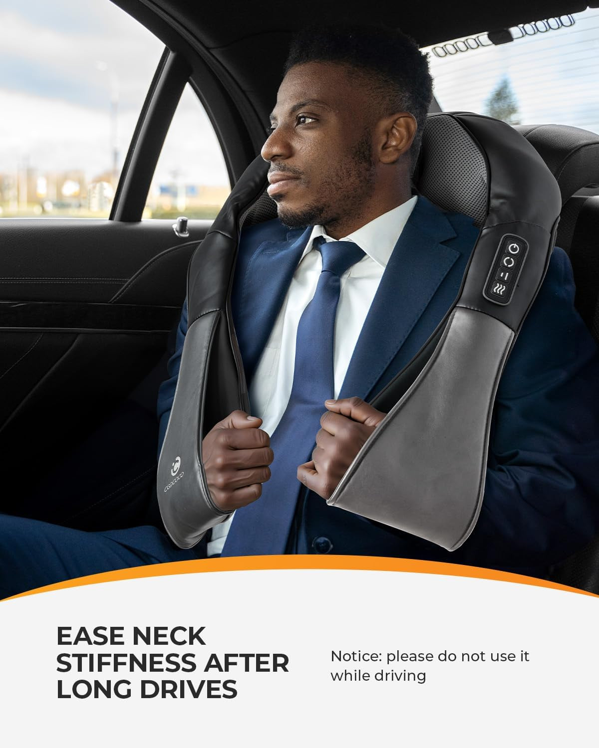 Shiatsu Neck Massager, FSA Eligible Kneading Back Massager with Heat, Gifts for Women Men, Deep Kneading Electric Massage Pillow, HSA Massagers for Back and Neck Shoulder, Gifts for Christmas