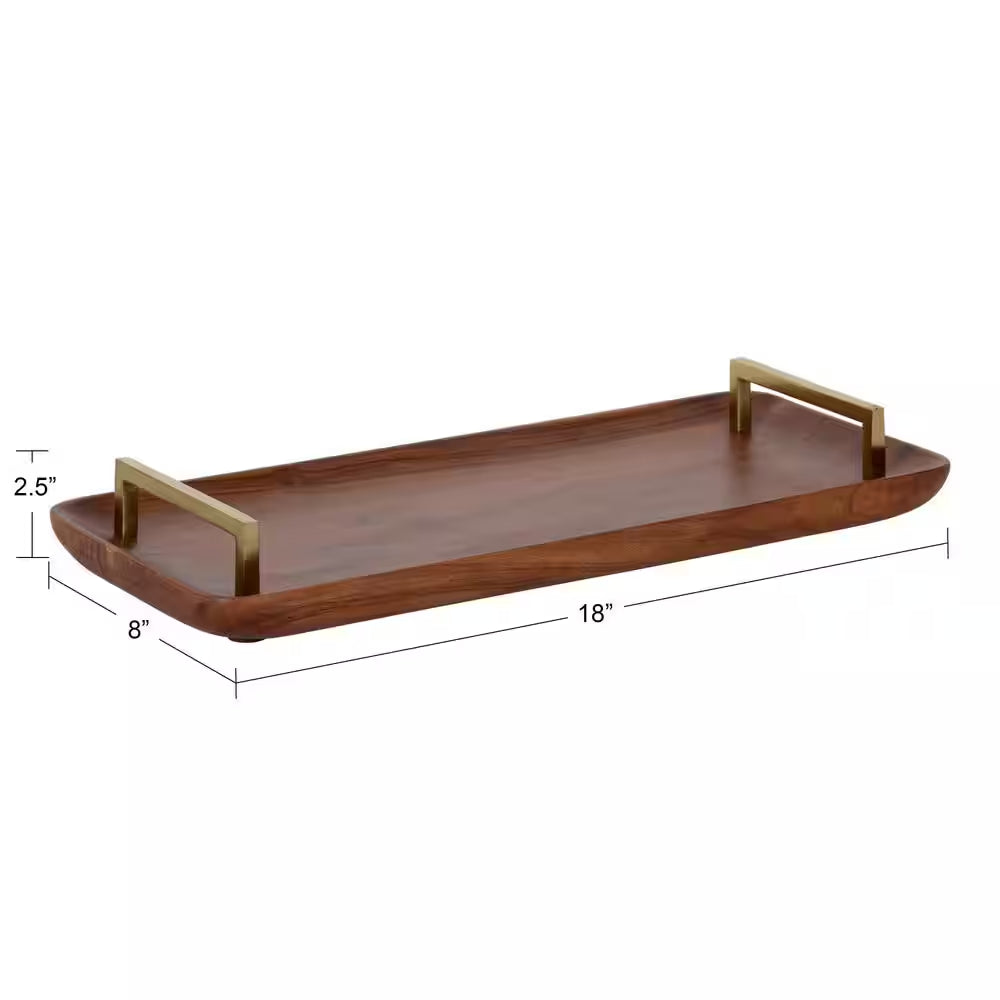 Cantwell Walnut Brown Decorative Tray