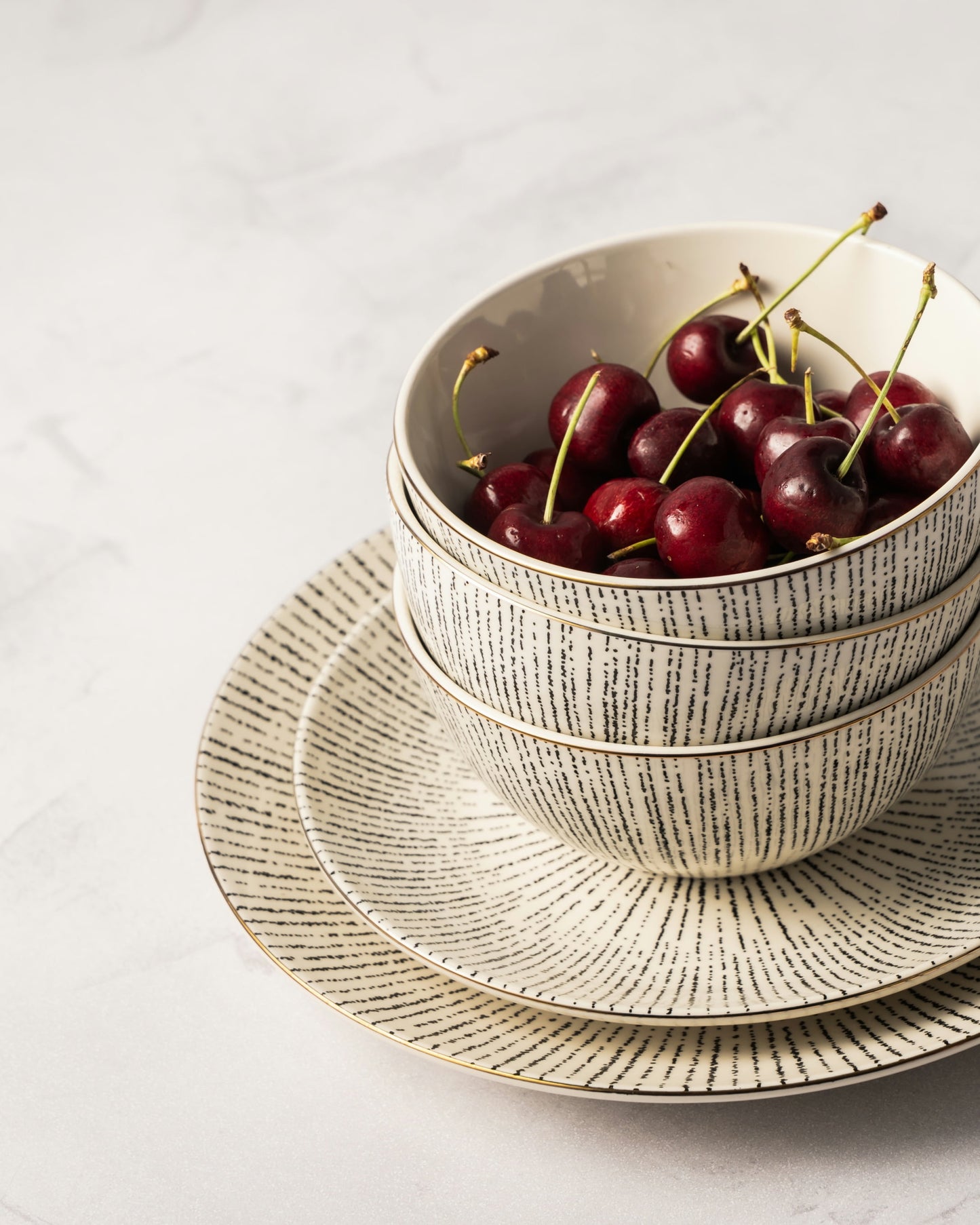 Riley 12-Piece Ceramic Dinnerware Set