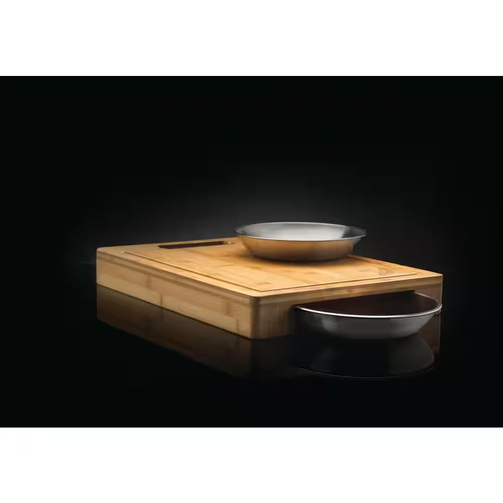 PRO Cutting Board with Stainless Steel Bowls