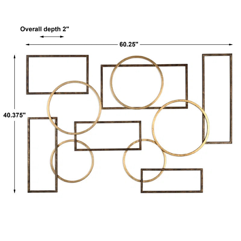 Modern Abstract Wall Decor on Metal