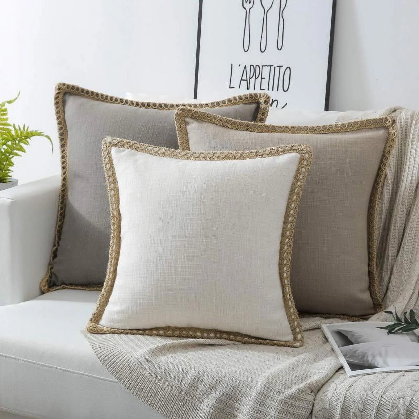 18" X 18" Modern Contemporary Transitional Texture Polyester Throw Pillow