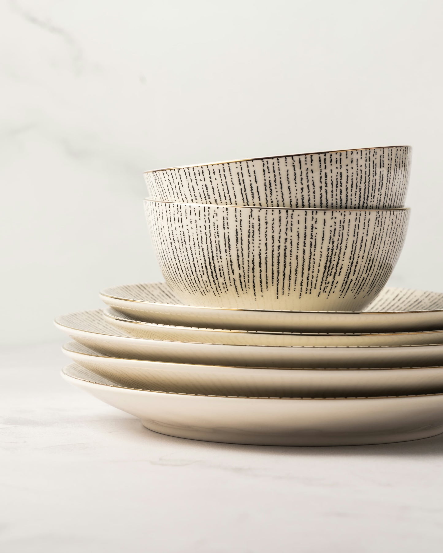 Riley 12-Piece Ceramic Dinnerware Set
