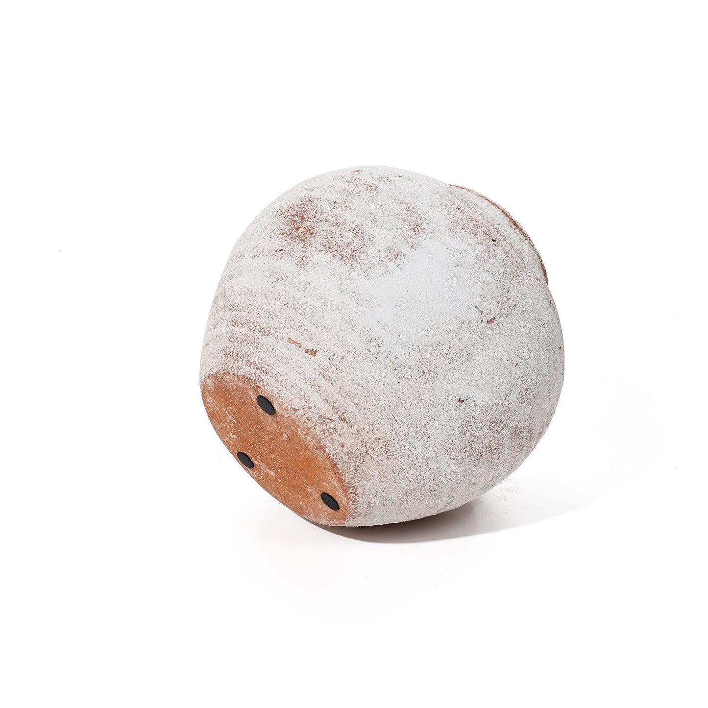 Marble Brown and White 7.5-Inch Tall Terracotta Vase