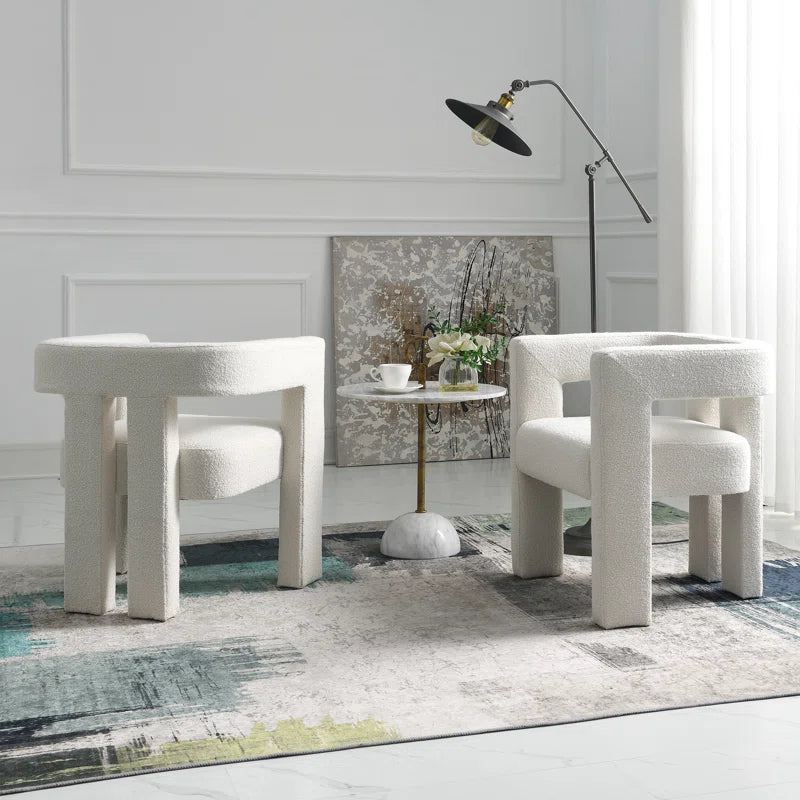 24" Wide Boucle Upholstered Armchair